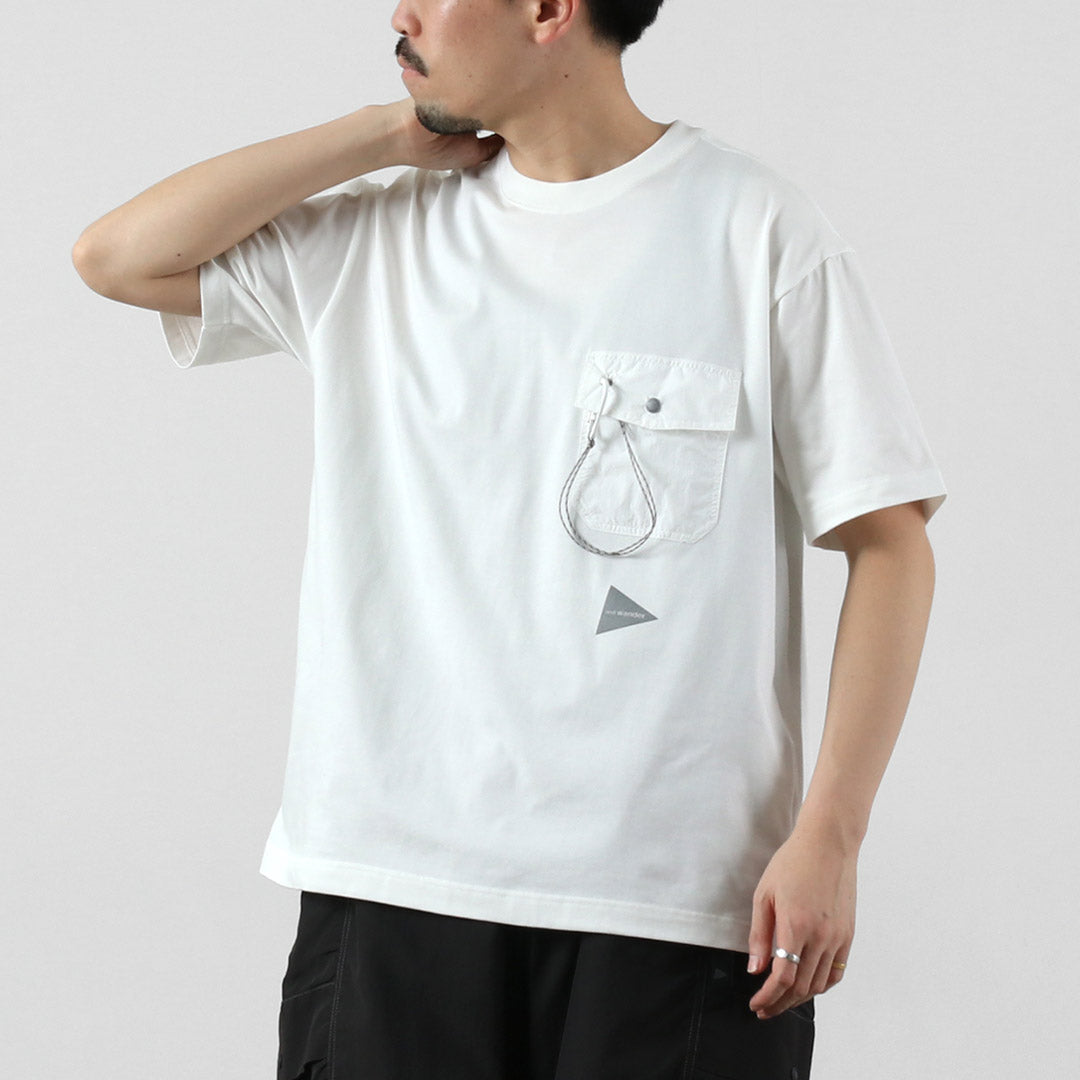 AND WANDER（アンドワンダー） ポケットTシャツ / メンズ 半袖 吸水速