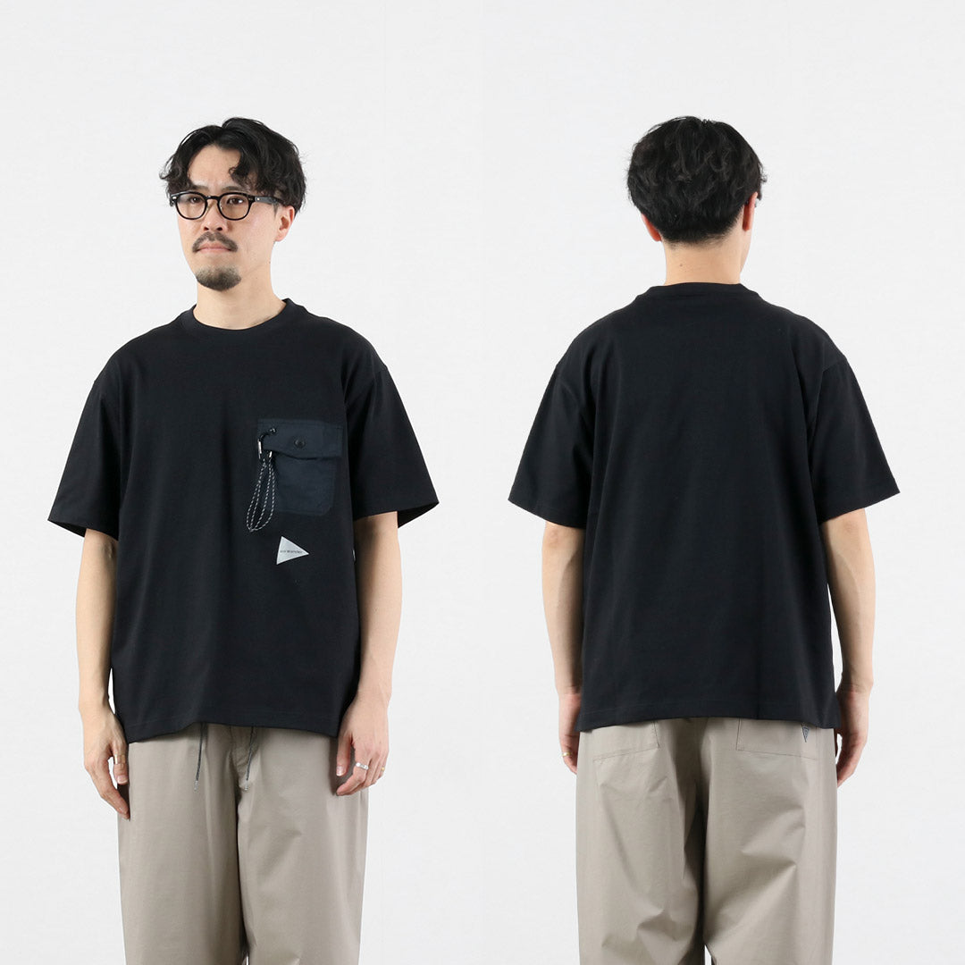 AND WANDER（アンドワンダー） ポケットTシャツ / メンズ 半袖 吸水速