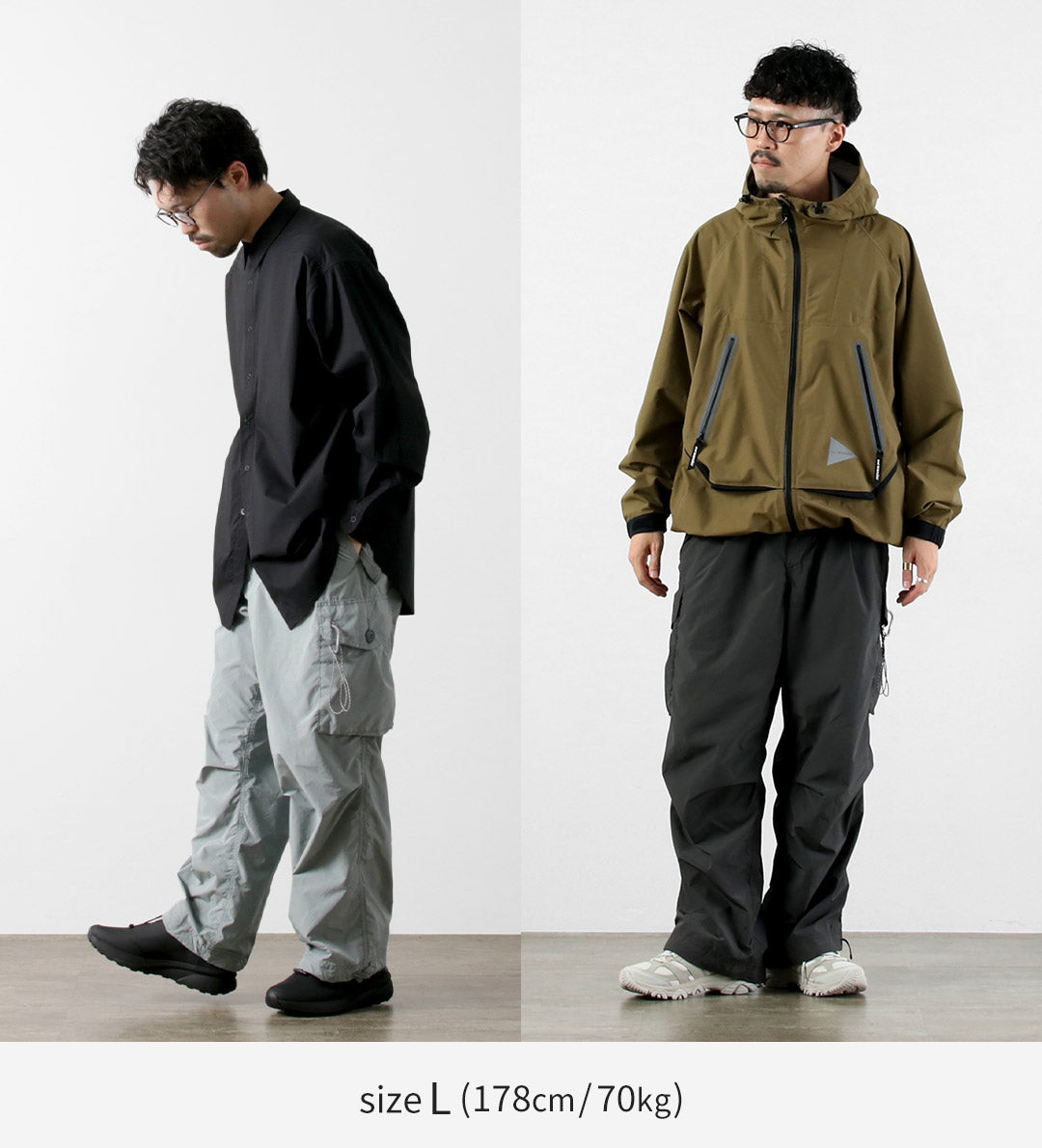 and wander oversized cargo pants アンドワンダー and wander (アンドワンダー) oversized cargo pants / オ－バー