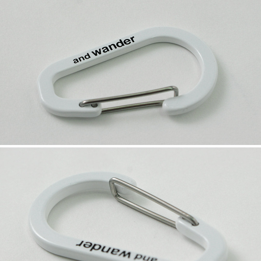 AND WANDER（アンドワンダー） ミニカラビナ セット / キーホルダー 5個セット アルミニウム キャンプ アウトドア mini carabiner set