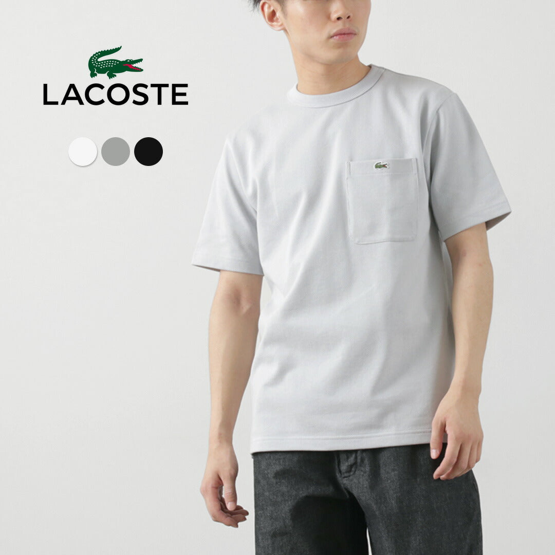 LACOSTE（ラコステ） 鹿の子 ポケットTシャツ / トップス メンズ 半袖 バインダーネック