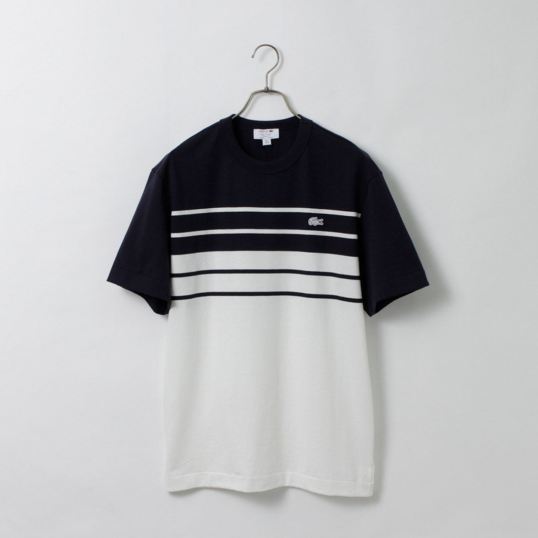 LACOSTE（ラコステ） ボーダー Tシャツ / トップス メンズ 半袖 綿 コットン フランス製