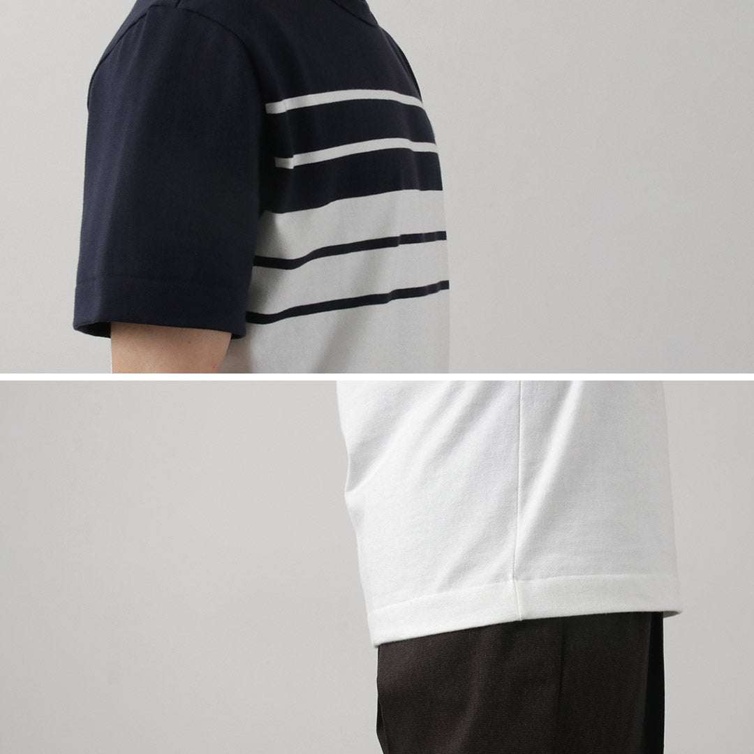 LACOSTE（ラコステ） ボーダー Tシャツ / トップス メンズ 半袖 綿 コットン フランス製