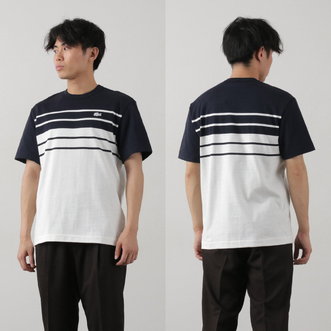 LACOSTE（ラコステ） ボーダー Tシャツ / トップス メンズ 半袖 綿 コットン フランス製