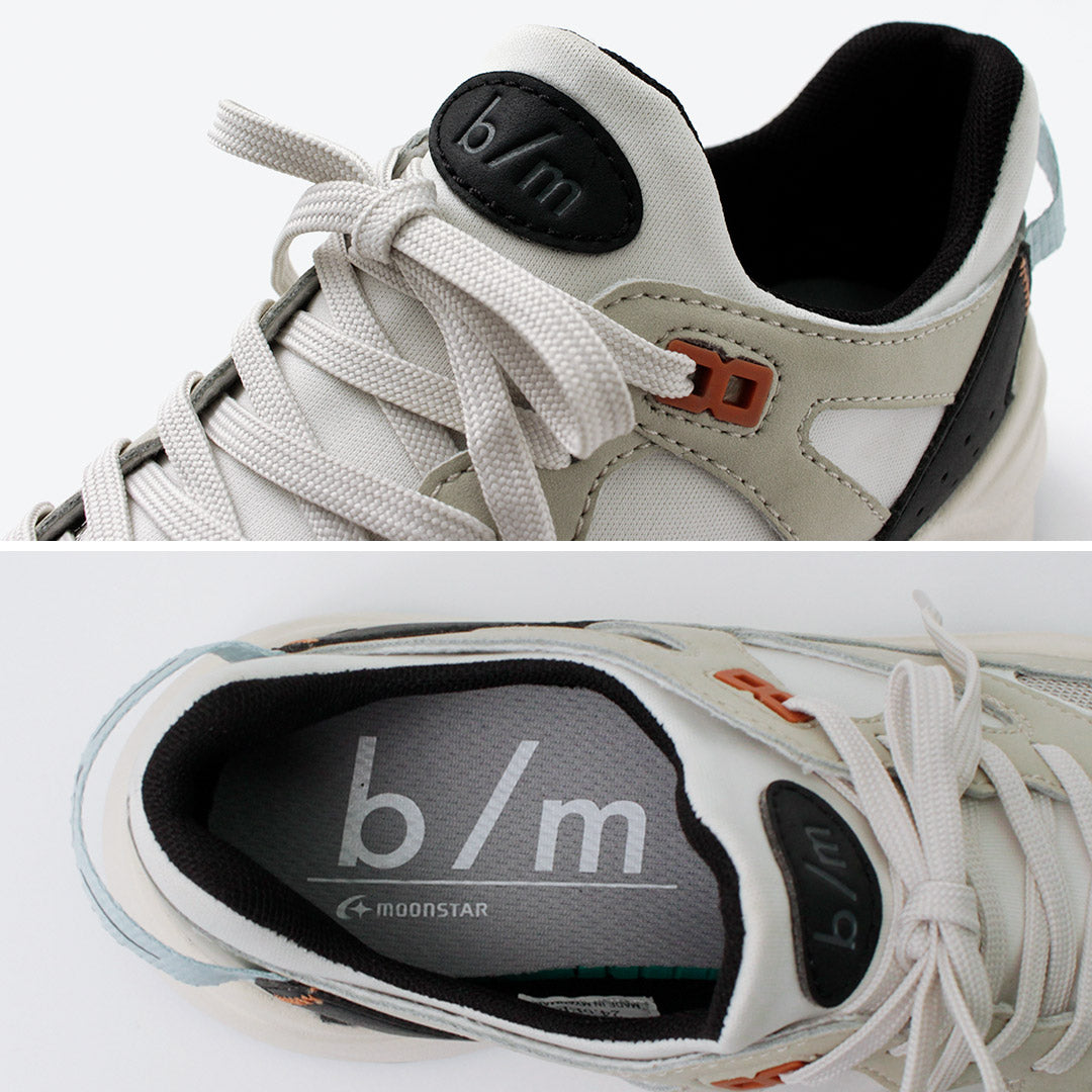B/M（ビーエム） チャグ / ムーンスター レディース スニーカー 厚底 2E 抗菌防臭 スポーティ ストリート 靴 シューズ