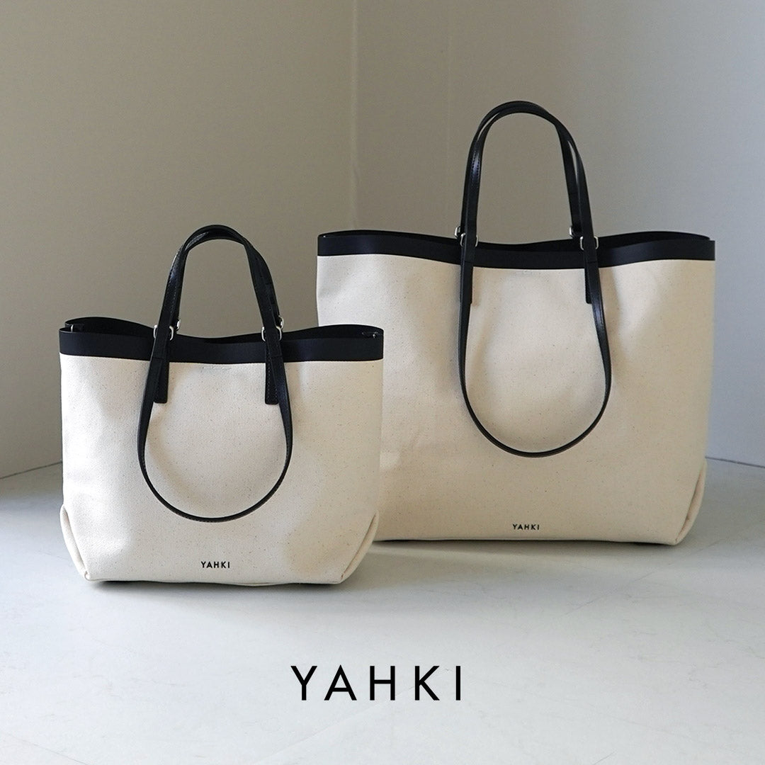 YAHKI（ヤーキ） レザーパイピング キャンバス ダブルハンドルトート（Small）