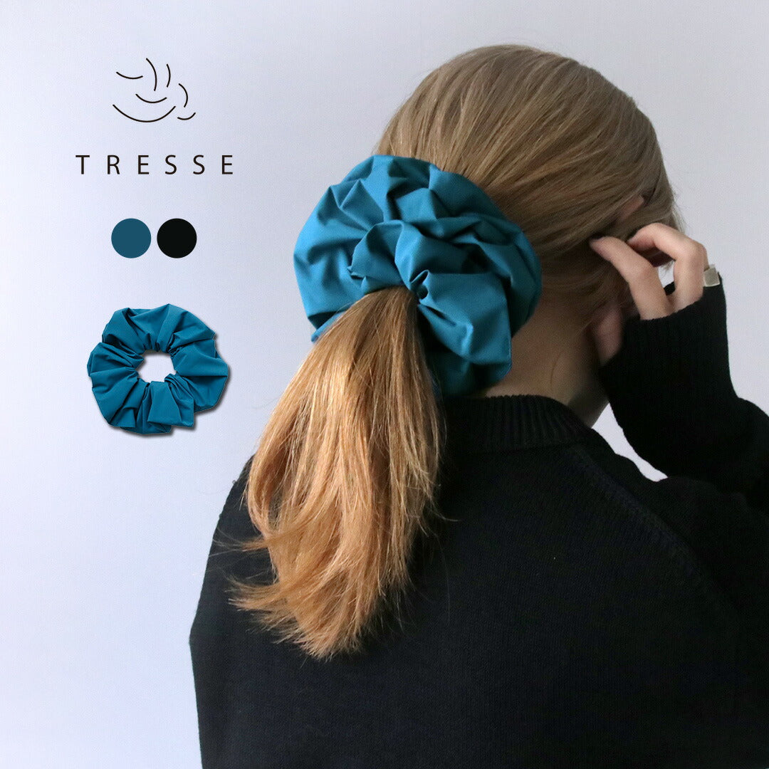 TRESSE（トレス） Mila ビッグシュシュ / レディース ヘアゴム ヘアアクセサリー 無地 撥水