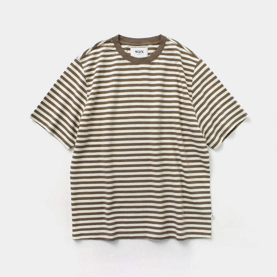 WAX LONDON（ワックスロンドン） ディーン ショートスリーブ ボーダーTシャツ ジョルトストライプ