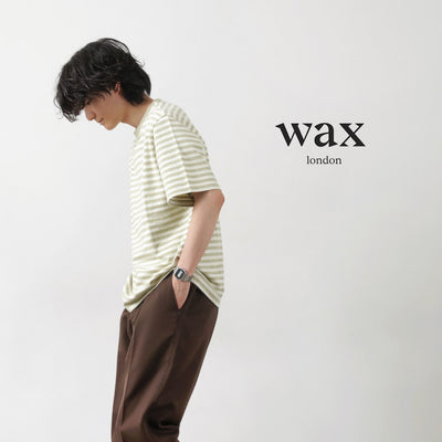 WAX LONDON（ワックスロンドン） ディーン ショートスリーブ ボーダーTシャツ ジョルトストライプ / メンズ トップス 半袖 柄 綿100 コットン DEAN SS TEE / JOLT STRIPE