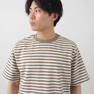 WAX LONDON（ワックスロンドン） ディーン ショートスリーブ ボーダーTシャツ ジョルトストライプ / メンズ トップス 半袖 柄 綿100 コットン DEAN SS TEE / JOLT STRIPE