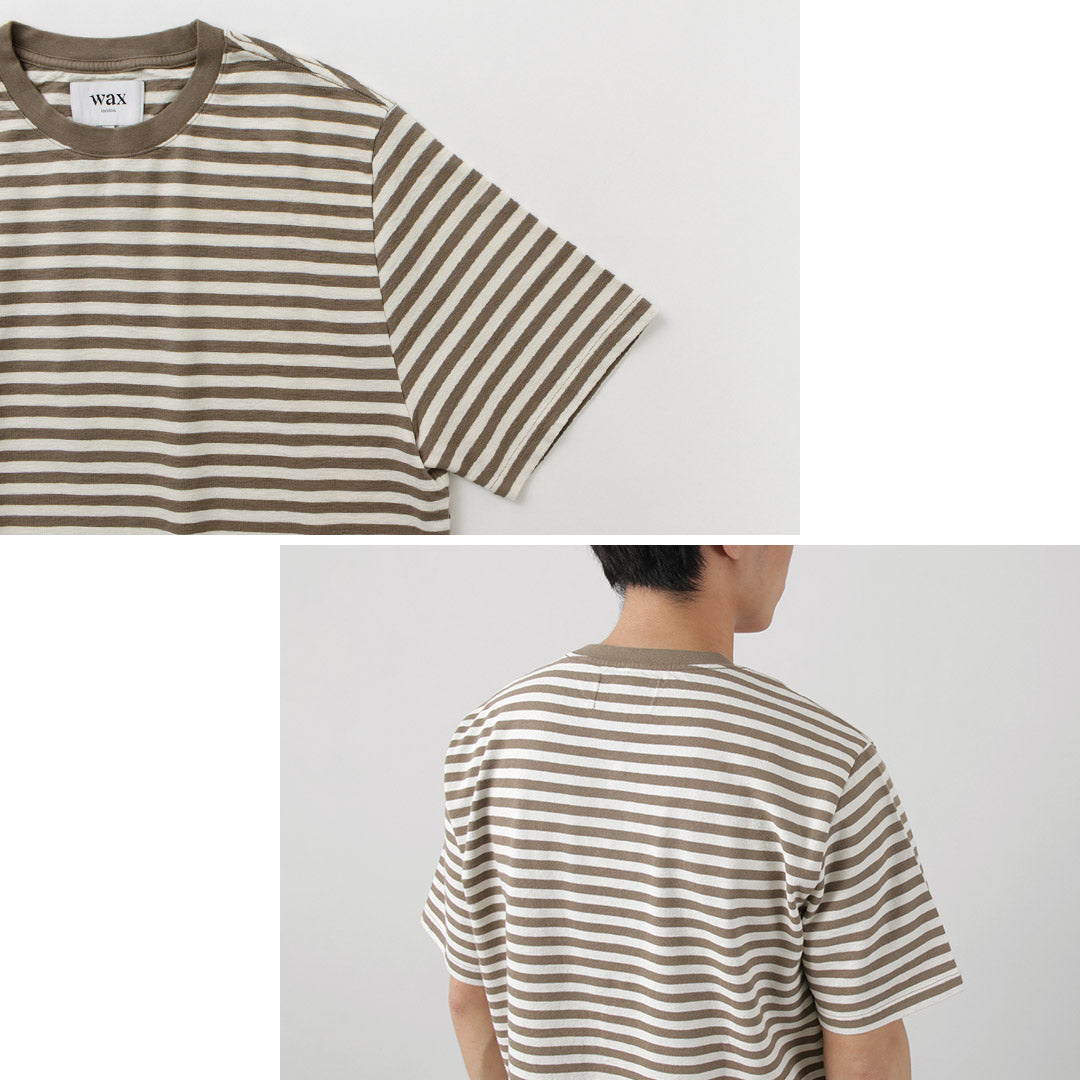 WAX LONDON（ワックスロンドン） ディーン ショートスリーブ ボーダーTシャツ ジョルトストライプ