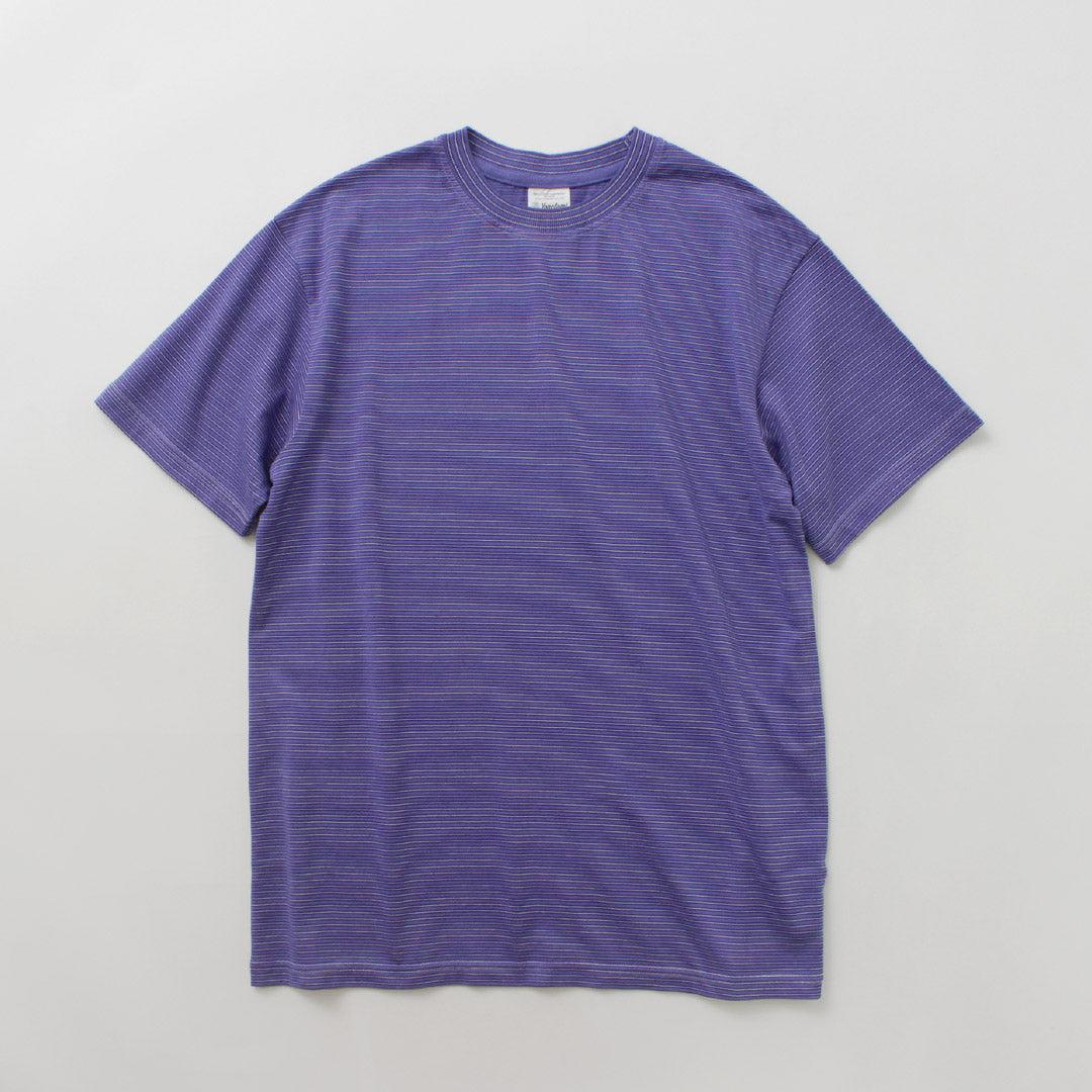 【20％OFF】YONETOMI NEW BASIC（ヨネトミニューベーシック） ガーメントダイ ボーダーTシャツ 2024年モデル