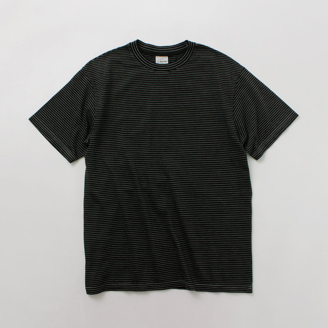 【20％OFF】YONETOMI NEW BASIC（ヨネトミニューベーシック） ガーメントダイ ボーダーTシャツ 2024年モデル