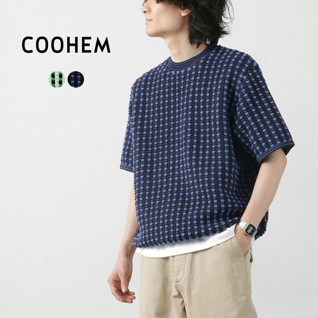 COOHEM（コーヘン） レトロ ウェーブ ニットPO