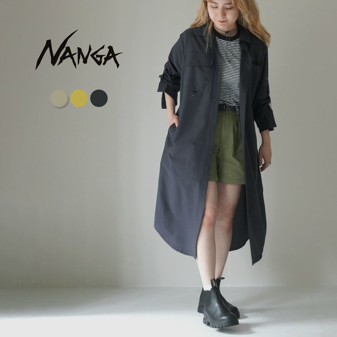 NANGA（ナンガ） エアクロス コンフィーワンピース / レディース シャツワンピース レジャー アウトドア 長袖 AIR CLOTH COMFY ONEPIECE