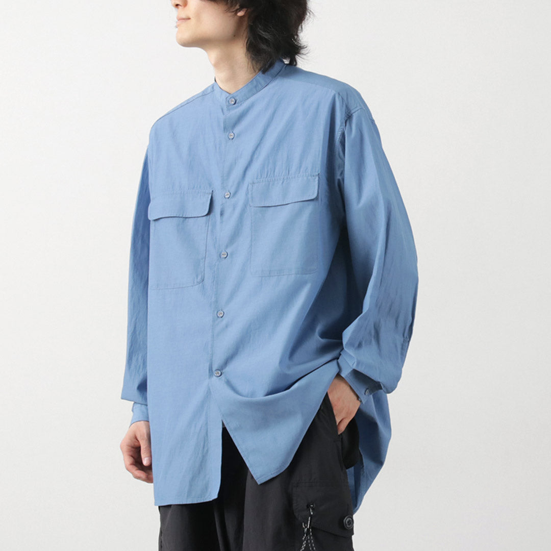 WHITE MOUNTAINEERING（ホワイトマウンテニアリング） バンドカラーシャツ / メンズ 長袖 日本製 BAND COLLAR SHIRT Repose Wear