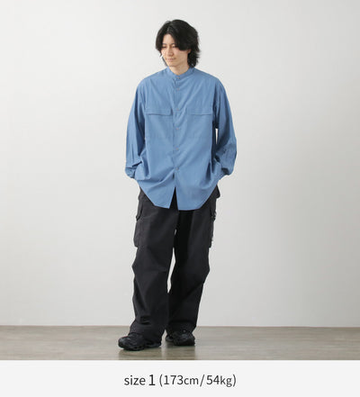 WHITE MOUNTAINEERING（ホワイトマウンテニアリング） バンドカラーシャツ / メンズ 長袖 日本製 BAND COLLAR SHIRT Repose Wear