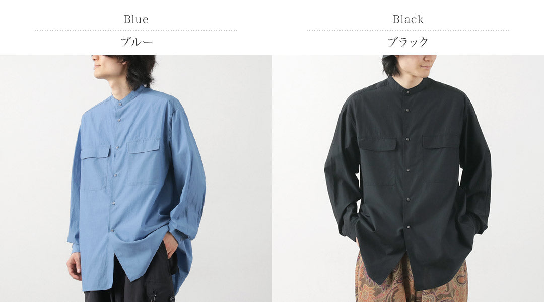 WHITE MOUNTAINEERING（ホワイトマウンテニアリング） バンドカラーシャツ / メンズ 長袖 日本製 BAND COLLAR SHIRT Repose Wear