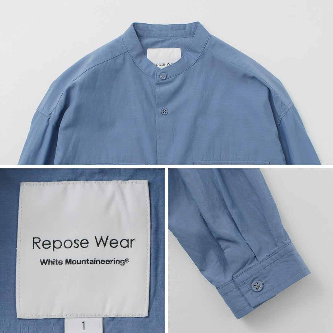 WHITE MOUNTAINEERING（ホワイトマウンテニアリング） バンドカラーシャツ / メンズ 長袖 日本製 BAND COLLAR SHIRT Repose Wear