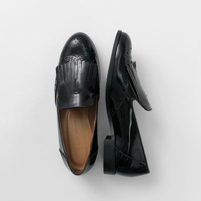 ATELIER BRUGGE（アトリエブルージュ） キルト メダリオン シューズ / レディース ローファー 牛革 本革 レザー 日本製 Quilt Medalion Shoes
