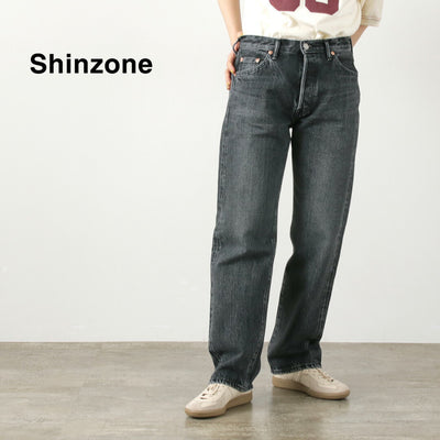 SHINZONE（シンゾーン） オーディナリー ジーンズ ブラック / レディース デニム パンツ 日本製 綿100％ コットン ストレート ロング 24SMSPA04