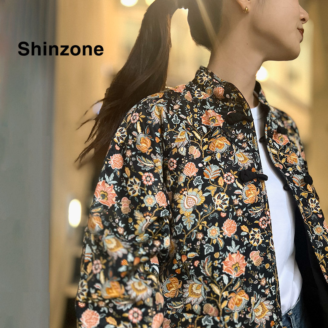 SHINZONE（シンゾーン） チャイナ ジャケット / レディース トップス アウター ブルゾン 花柄 総柄 リバーシブル 24SMSJK06 China JACKET