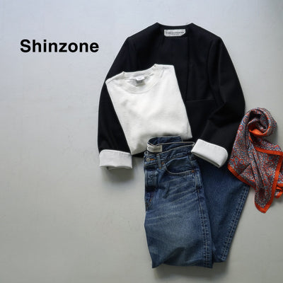SHINZONE（シンゾーン） ロータス ジャケット / レディース ライトアウター 羽織 ノーカラー フォーマル オケージョン 24SMSJK05 LOTUS JACKET