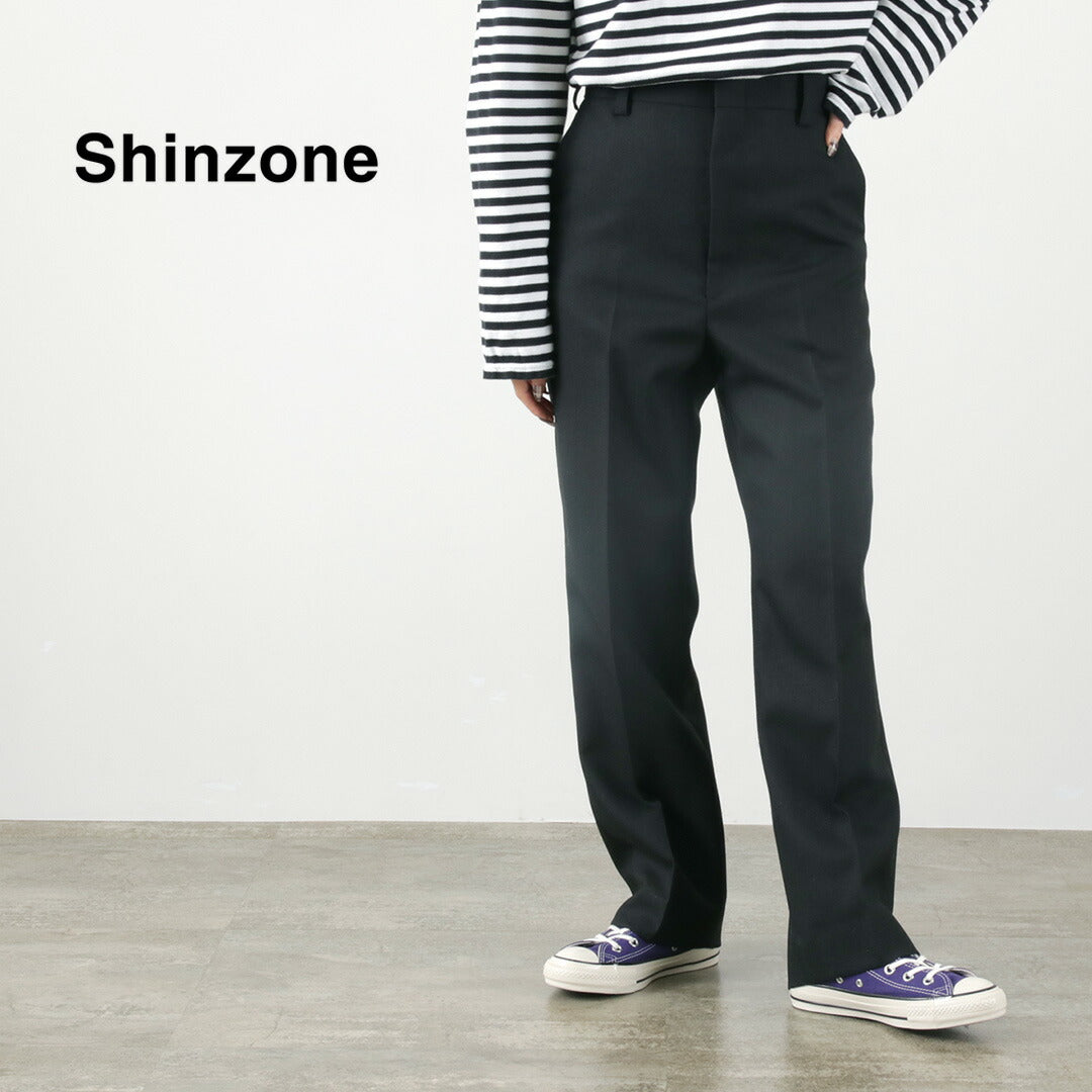 SHINZONE（シンゾーン） ロータス パンツ / ロング レディース きれいめ ハイウエスト 無地 フォーマル オケージョン 日本製 24SMSPA10 LOTUS PANTS