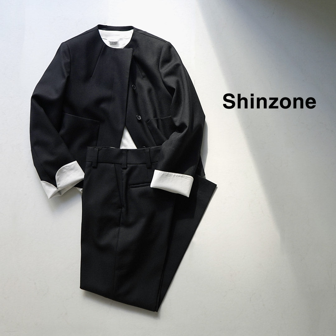 SHINZONE（シンゾーン） ロータス パンツ / ロング レディース きれいめ ハイウエスト 無地 フォーマル オケージョン 日本製 24SMSPA10 LOTUS PANTS