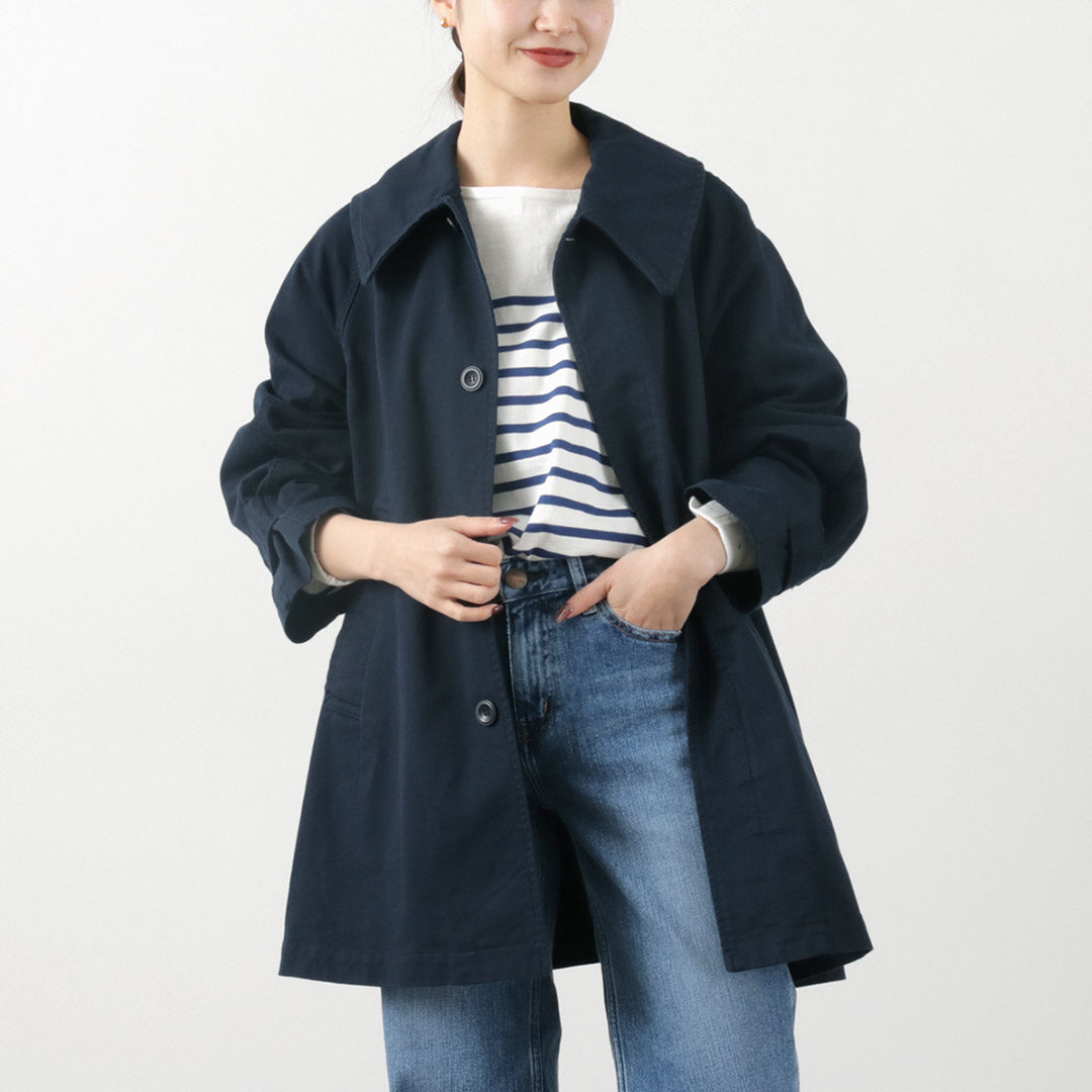 SHINZONE（シンゾーン） コットン テントコート / レディース ライトアウター 綿 ミドル丈 無地 日本製 24SMSCO01 COTTON TENT COAT