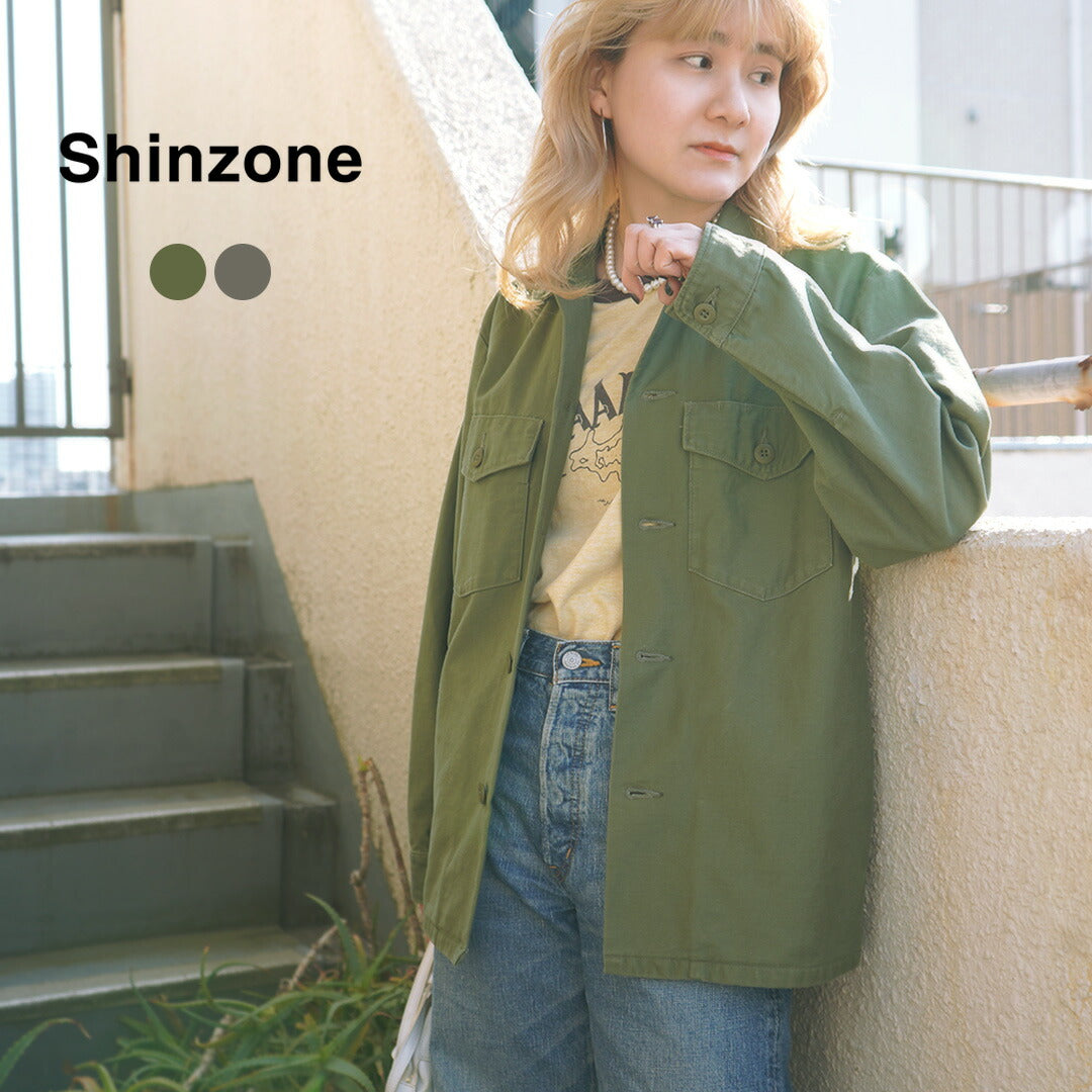 SHINZONE（シンゾーン） ユーティリティ シャツ / レディース ミリタリー ジャケット ライトアウター 日本製 24SMSJK07 UTILITY SHIRTS