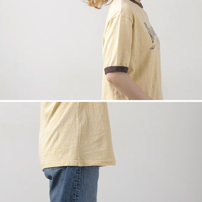 SHINZONE（シンゾーン） セントマーチン リンガーTEE / レディース Tシャツ 半袖 プリント 日本製 24SMSCU10 ST.MAARTEN TEE