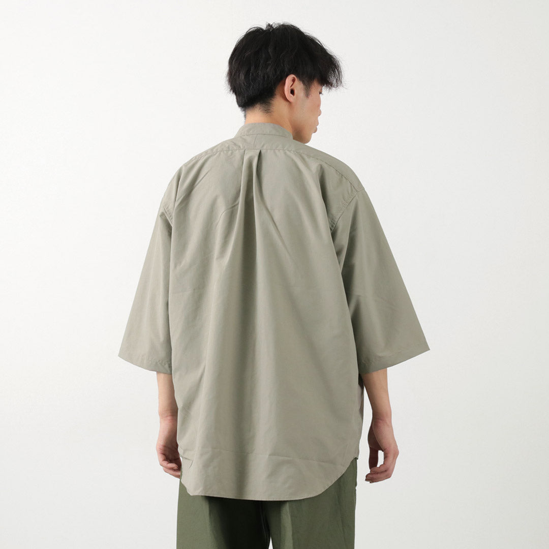 BURLAP OUTFITTER（バーラップアウトフィッター） 7分袖 バンドカラー シャツ / メンズ ナイロン 速乾 UVカット アウトドア 3/4 B.C.SHIRT