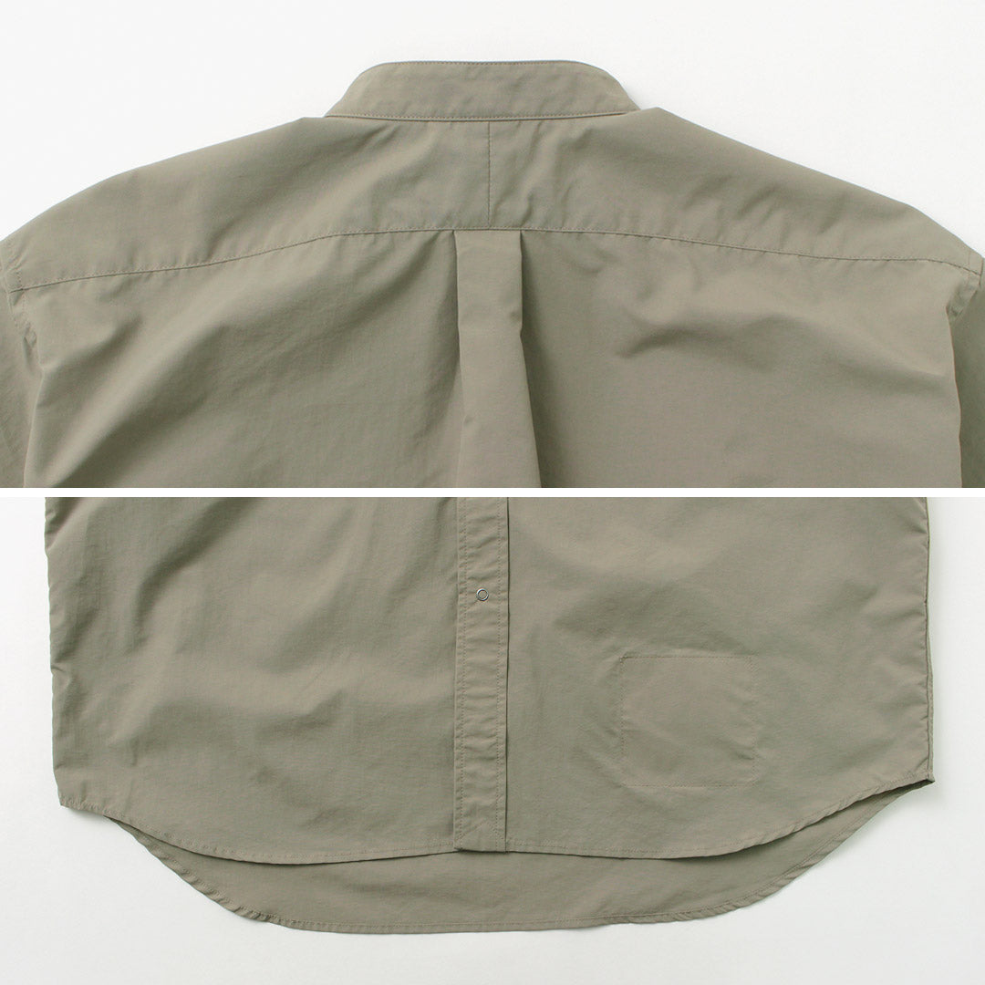 BURLAP OUTFITTER（バーラップアウトフィッター） 7分袖 バンドカラー シャツ / メンズ ナイロン 速乾 UVカット アウトドア 3/4 B.C.SHIRT