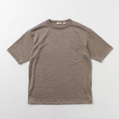 BURLAP OUTFITTER（バーラップアウトフィッター） ショートスリーブ メリノウール ポケットTシャツ / メンズ 半袖 速乾 抗菌 防臭 アウトドア S/S MERINO POCKET TEE