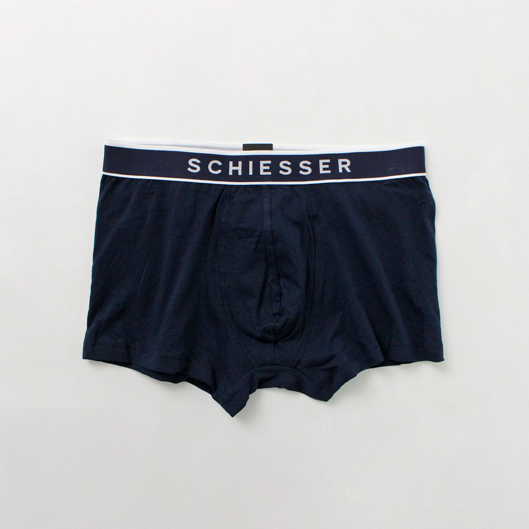 SCHIESSER（シーサー） ロゴ ボクサーパンツ / メンズ アンダーウェア 下着 無地 綿 コットン ストレッチ 3枚1組 95/5 MULTIPACKS Shorts 3Packs