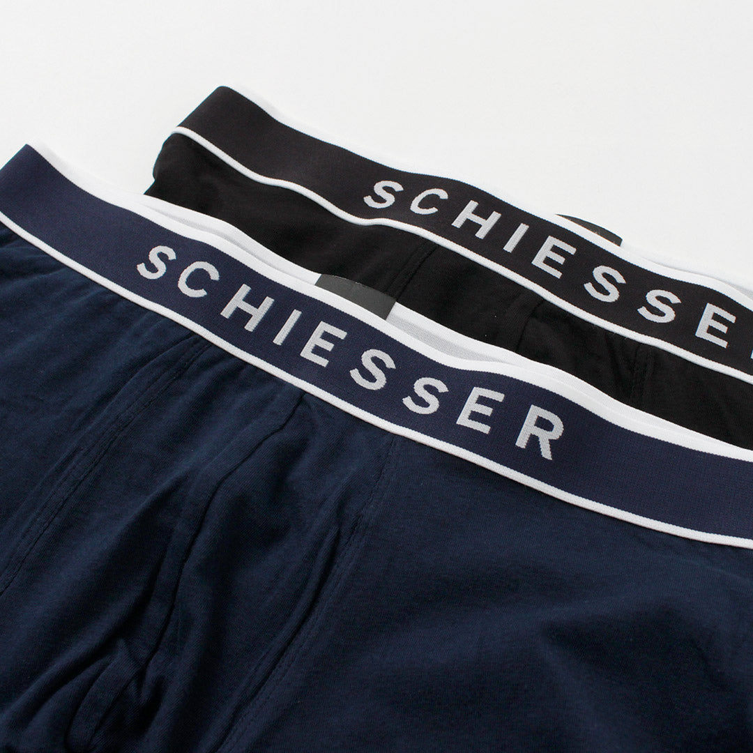 SCHIESSER（シーサー） ロゴ ボクサーパンツ / メンズ アンダーウェア 下着 無地 綿 コットン ストレッチ 3枚1組 95/5 MULTIPACKS Shorts 3Packs