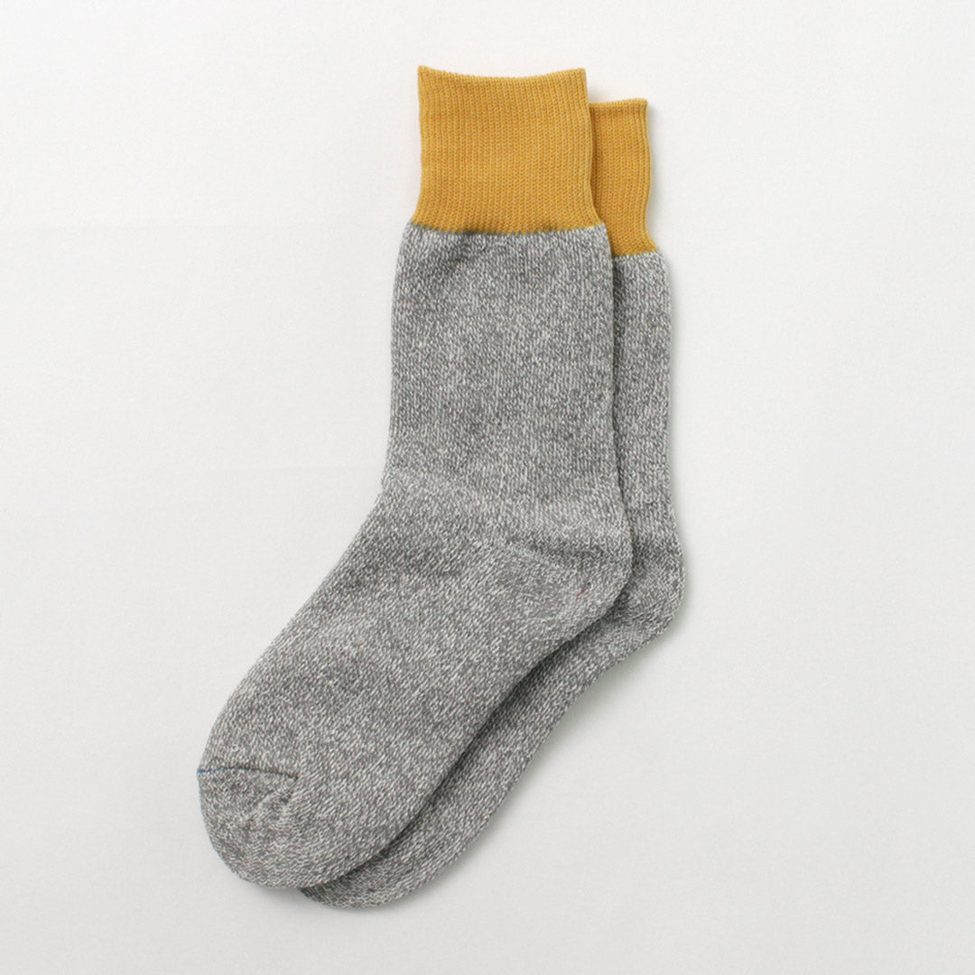 ROTOTO(ロトト） ダブルフェイス クルーソックス シルク＆コットン / メンズ レディース ユニセックス 靴下 綿 日本製 DOUBLE FACE CREW SOCKS SILK &#038; COTTON R1515