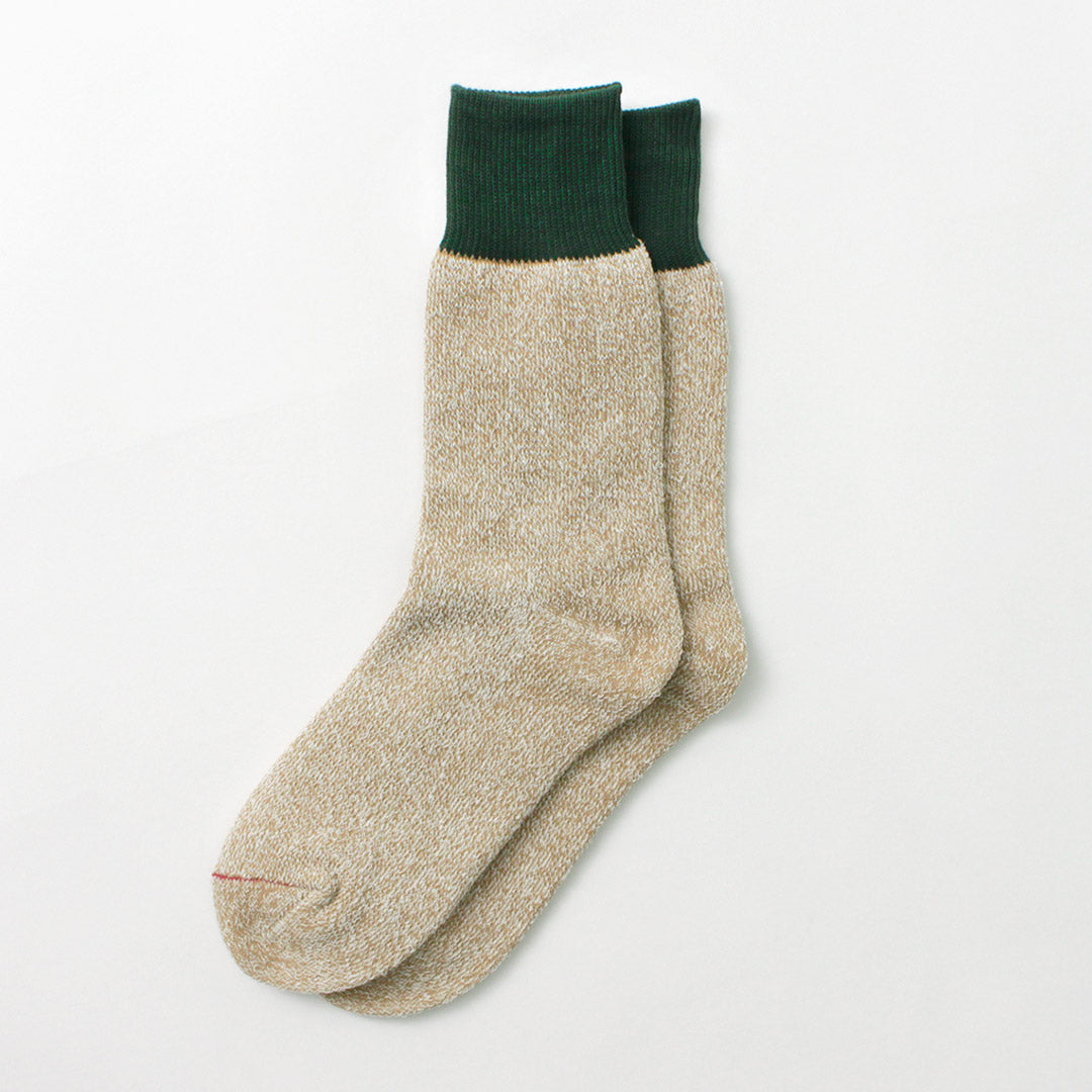 ROTOTO(ロトト） ダブルフェイス クルーソックス シルク＆コットン / メンズ レディース ユニセックス 靴下 綿 日本製 DOUBLE FACE CREW SOCKS SILK &#038; COTTON R1515