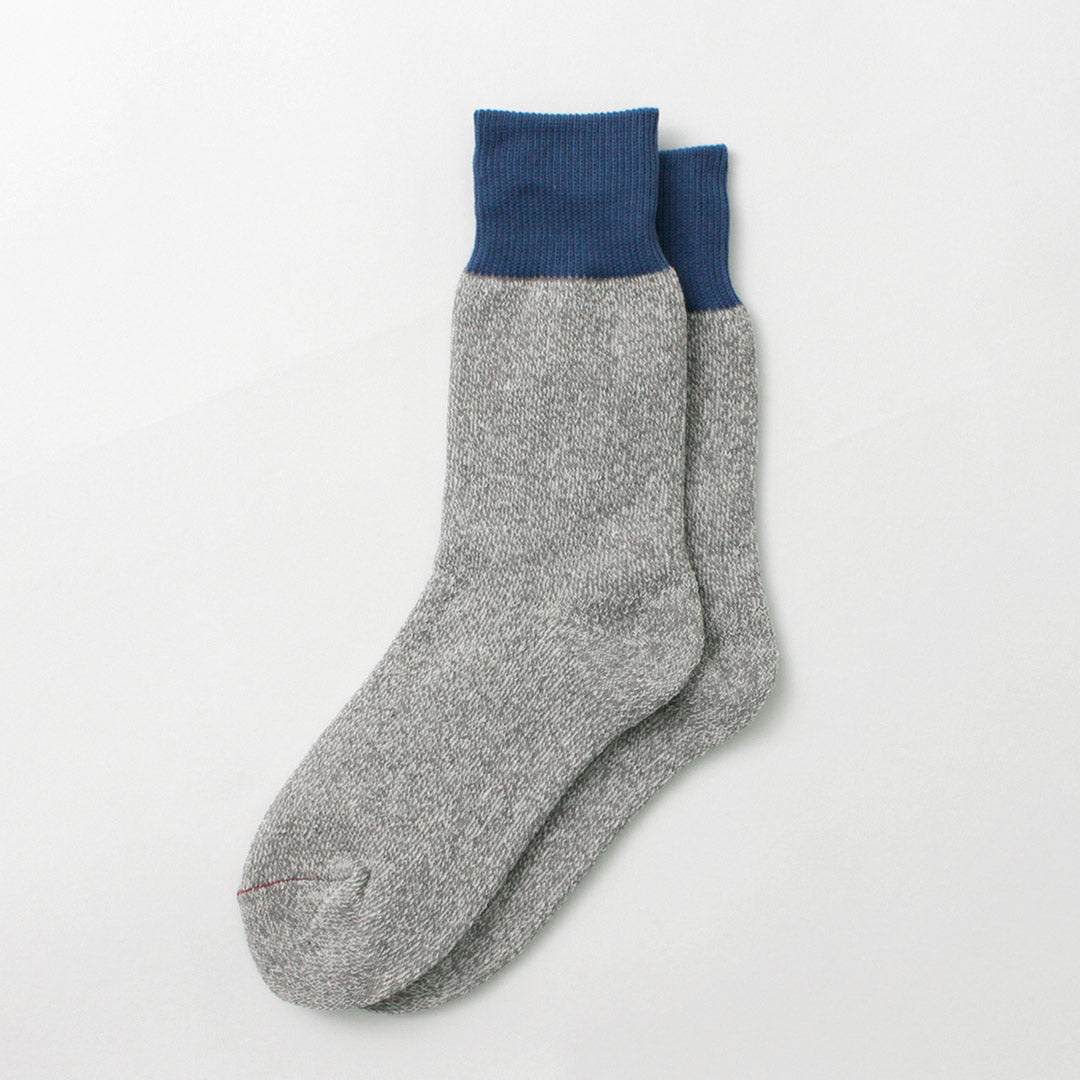 ROTOTO(ロトト） ダブルフェイス クルーソックス シルク＆コットン / メンズ レディース ユニセックス 靴下 綿 日本製 DOUBLE FACE CREW SOCKS SILK &#038; COTTON R1515