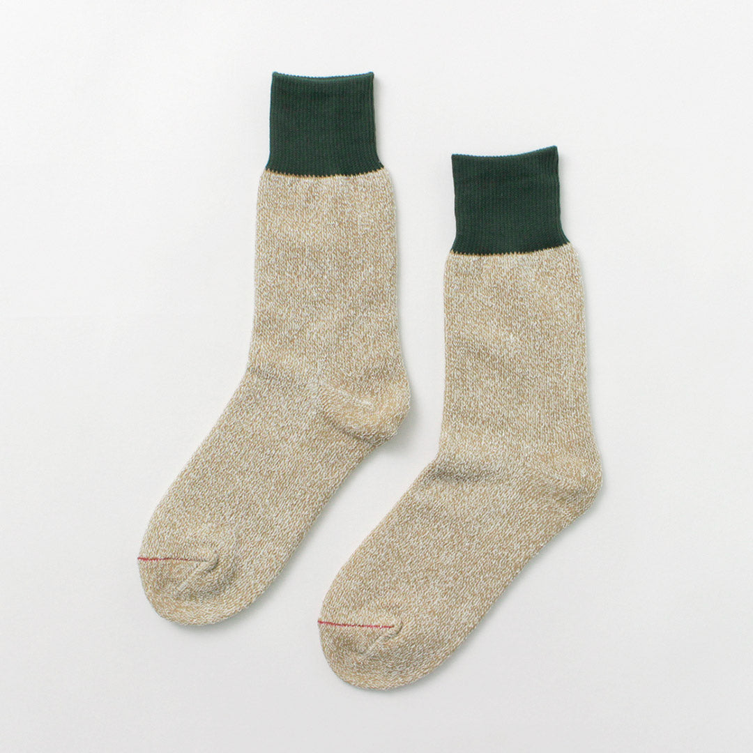 ROTOTO(ロトト） ダブルフェイス クルーソックス シルク＆コットン / メンズ レディース ユニセックス 靴下 綿 日本製 DOUBLE FACE CREW SOCKS SILK &#038; COTTON R1515