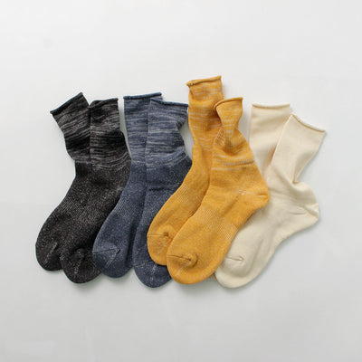 ROTOTO(ロトト）和紙パイル クルーソックス / メンズ レディース ユニセックス 靴下 綿 日本製 WASHI PILE CREW SOCKS R1511
