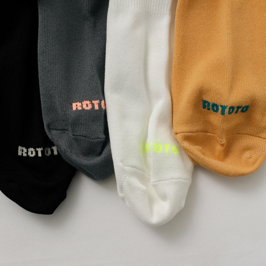 ROTOTO（ロトト） スニーカー フットカバー / メンズ レディース ユニセックス 靴下 ソックス コットン ローカット 日本製 SNEAKER FOOT COVER R1521