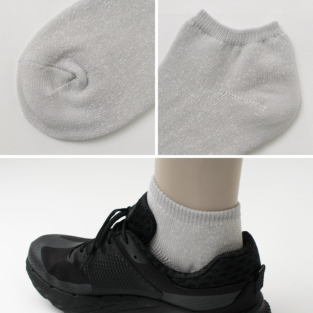 ROTOTO(ロトト）和紙パイル ショートソックス / メンズ レディース ユニセックス 靴下 綿 和紙 日本製 WASHI PILE SHORT SOCKS R1512