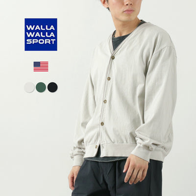 WALLA WALLA SPORT（ワラワラスポーツ） ルーズ カーディガン / メンズ 綿 コットン 天竺 羽織 日本製 LOOSE CARDIGAN