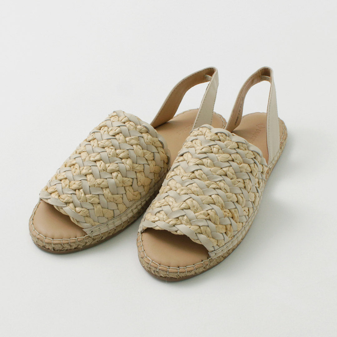 D’LORDS（ディローズ） スリングバック エスパドリーユ / レディース サンダル フラット レザー SlingBack Espadrilles