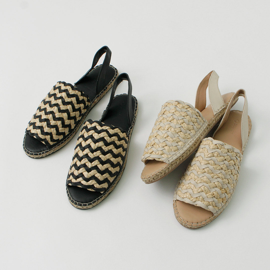 D’LORDS（ディローズ） スリングバック エスパドリーユ / レディース サンダル フラット レザー SlingBack Espadrilles