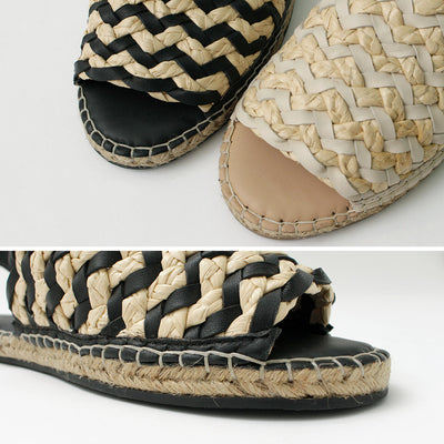 D’LORDS（ディローズ） スリングバック エスパドリーユ / レディース サンダル フラット レザー SlingBack Espadrilles