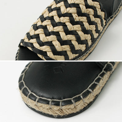 D’LORDS（ディローズ） スリングバック エスパドリーユ / レディース サンダル フラット レザー SlingBack Espadrilles