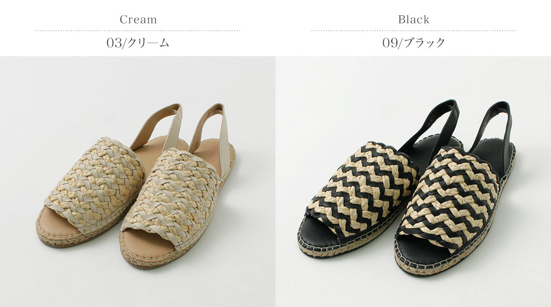 D’LORDS（ディローズ） スリングバック エスパドリーユ / レディース サンダル フラット レザー SlingBack Espadrilles